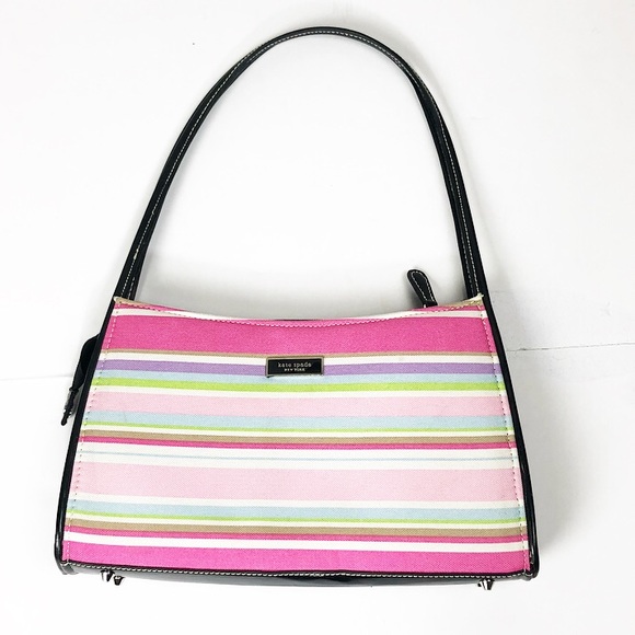 striped shoulder bag